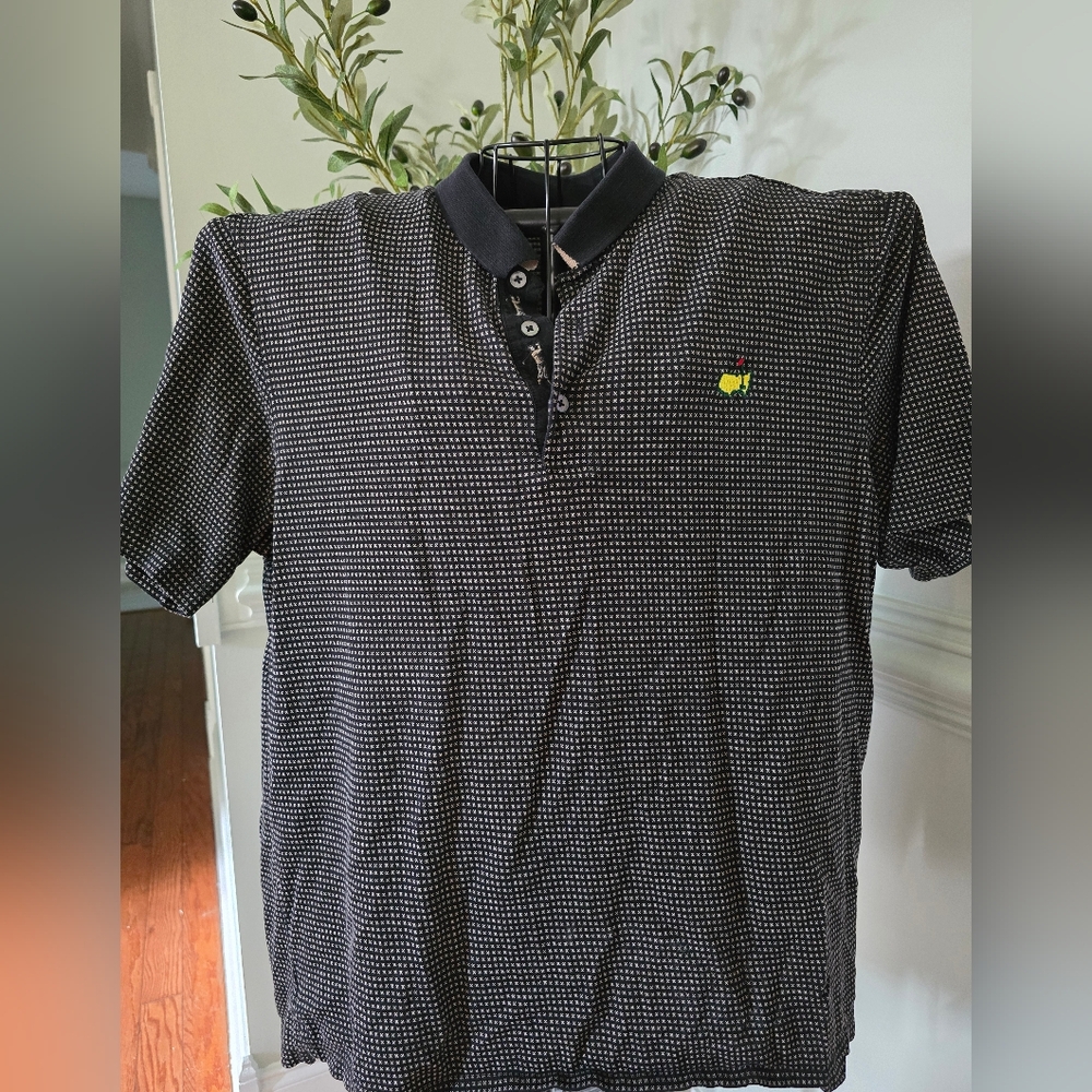 Lacoste Black Polo with White Dots